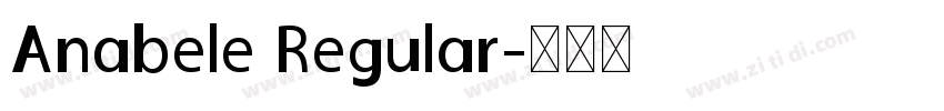 Anabele Regular字体转换